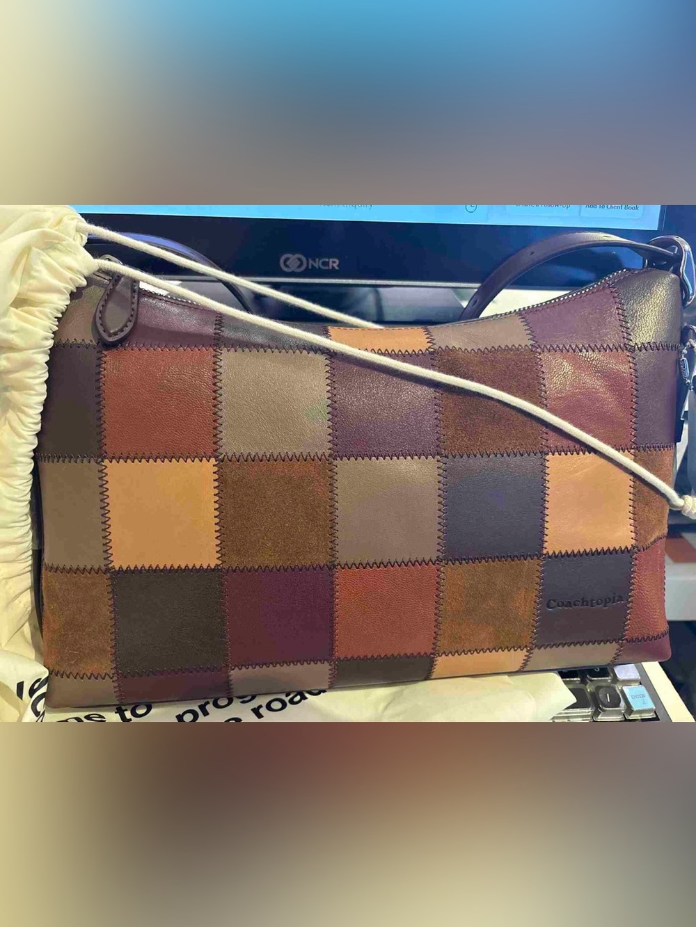 CoachTopia Large Alter Ego Patchwork Leather/Suede Shoulder Bag - Multicolor